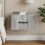 vidaXL Cabinet de chevet mural Sonoma gris 34 5 x 33 x 20 cm