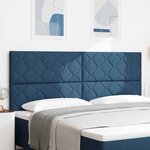 vidaXL Tête de Lit en Tissu Géométrique Bleu 200 cm tissu