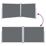 vidaXL Auvent latéral rétractable Anthracite 140 x 1000 cm