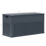 vidaXL Boîte de rangement de jardin 320 L Anthracite