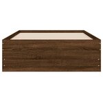 vidaXL Cadre de lit avec tiroirs sans matelas chêne marron 90x190 cm