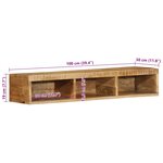 VidaXL Meuble TV mural 100x30x19 cm bois massif de manguier brut