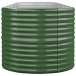 vidaXL Lit surélevé de jardin Acier galvanisé 440x80x68 cm Vert
