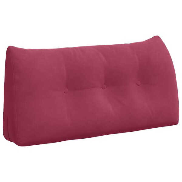 vidaXL Coussin de Dos Bordeaux 100 x 24 x 50 cm Velours