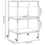 vidaXL Chariot de cuisine sonoma gris 60x48x89 5 cm bois d'ingénierie