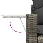 vidaXL Salon de jardin avec coussins 10 Pièces gris résine tressée