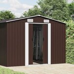 vidaXL Abri de jardin Marron 257x990x181 cm Acier galvanisé