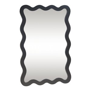 Miroir décoration moderne design mural 90 x 60 cm noir 03_0010180