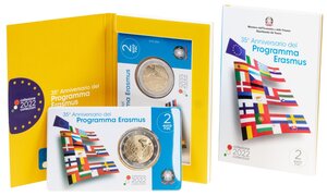 Coincard 2 Euros Commémo. BU 2022 - 35 ans du Programme ERASMUS