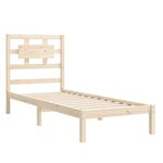 vidaXL Cadre de lit bois massif 75x190 cm petit simple