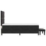 vidaXL Lit à ressorts avec matelas Noir 100 x 200 cm Velours