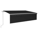 vidaXL Auvent automatique store capteur de vent/LED 6x3 m Anthracite