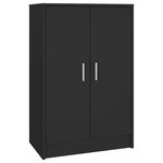 vidaXL Armoire à chaussures Noir 60x35x92 cm Bois d’ingénierie