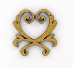 Forme en bois MDF Volute Coeur de fougère - Terre et Bois Créations