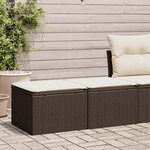 vidaXL Salon de jardin avec coussins 2Pièces marron résine tressée acacia
