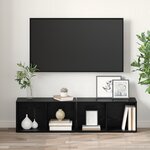 vidaXL Ensemble meuble TV 2 Pièces Chêne noir 37 x 35 x 107 cm