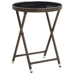 vidaXL Ensemble bistro de jardin 3 Pièces Marron Poly rotin