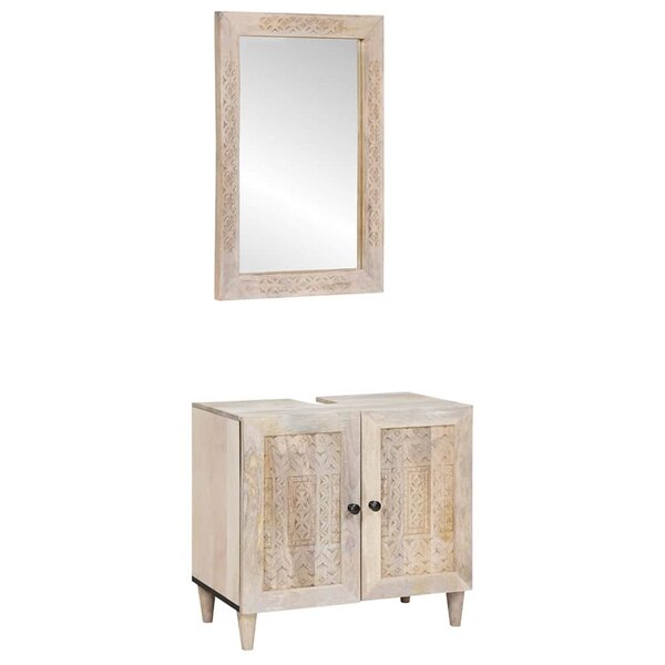 vidaXL Ensemble de mobilier de salle de bain Montage mural 2 Pièces Blanc