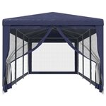 vidaXL Tente de fête avec 8 parois latérales en maille Bleu 3x9 m PEHD