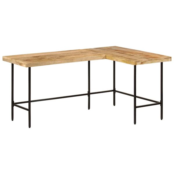 vidaXL Bureau 165x110x77 cm bois massif de manguier et fer
