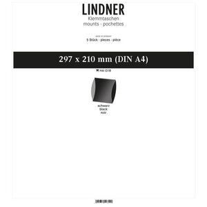 Bandes double soudure 297 x 210 mm pour grands blocs A4. Fond - Noir