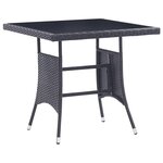 vidaXL Ensemble à manger d'extérieur 5 Pièces Résine tressée Noir