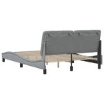 vidaXL Cadre de lit sans matelas gris clair 120x200 cm tissu