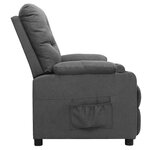 vidaXL Fauteuil Gris clair Tissu