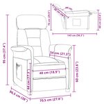 vidaXL Fauteuil Relax Crème