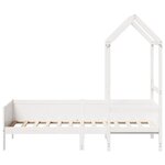 vidaXL Lit de jour avec toit sans matelas blanc 90x190 cm bois massif