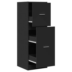 vidaXL Armoire d'apothicaire noir 40x41x118 cm bois d'ingénierie