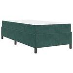 vidaXL Cadre de lit avec matelas Vert foncé 90 x 200 cm tissu