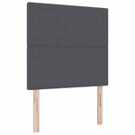 vidaXL Tête de lit LED Gris foncé 80 cm Tissu en velours côtelé