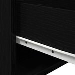 vidaXL Cabinet de chevet mural avec tiroir Chêne noir 50 x 36 x 30 cm