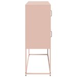 vidaXL Buffet rose 100 5x39x107 cm acier laminé à froid