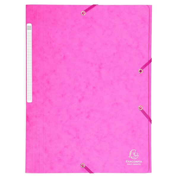 Chemise À Élastiques Maxi Capacity Carte Lustrée 425gm2 - A4 - Rose - X 25 - Exacompta