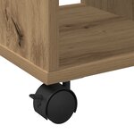 Table d'appoint vidaXL sur roulettes en chêne 50x30x55 cm en bois d'ingénierie