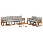 vidaXL Ensemble de canapés d'extérieur 8 Pièces Gris Naturel et Clair