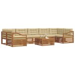 vidaXL Ensemble de canapés d'extérieur 8 Pièces Naturel et Beige
