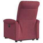 vidaXL Fauteuil inclinable électrique rouge bordeaux tissu