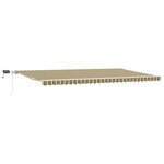 vidaXL Auvent rétractable Vert et jaune 600 × 300 cm