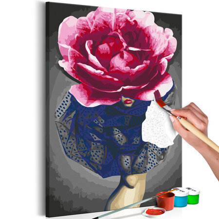 Tableau à peindre par soi-même - flower girl l x h en cm 40x60