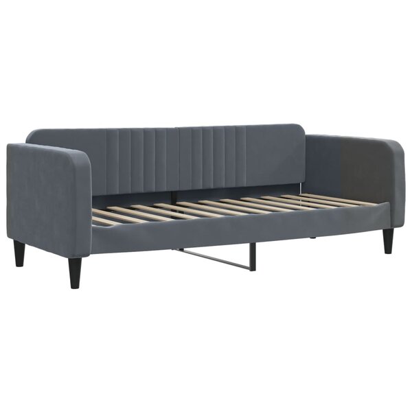 vidaXL Lit de repos gris foncé 80x200 cm velours