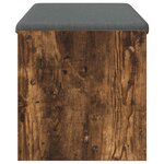 vidaXL Banc d'entrée avec coussin Chêne fumé 103 x 38 x 40 cm