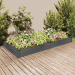 vidaXL Lit surélevé de jardin doublure 240x120x25 cm bois massif sapin