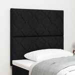 vidaXL Tête de lit LED Lot de 2 Noir Tissu 100 cm USB-C
