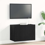 vidaXL Meuble TV Chêne noir 60x30x41 cm Bois d'ingénierie