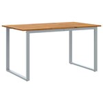 vidaXL Ensemble de salle à manger pour jardin 5 Pièces Gris et marron