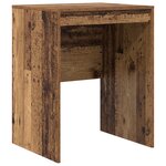 vidaXL Bureau avec tiroir avec étagère avec stockage 2 Pièces Bois ancien