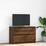 vidaXL Meuble TV chêne marron 80x35x54 cm bois d'ingénierie